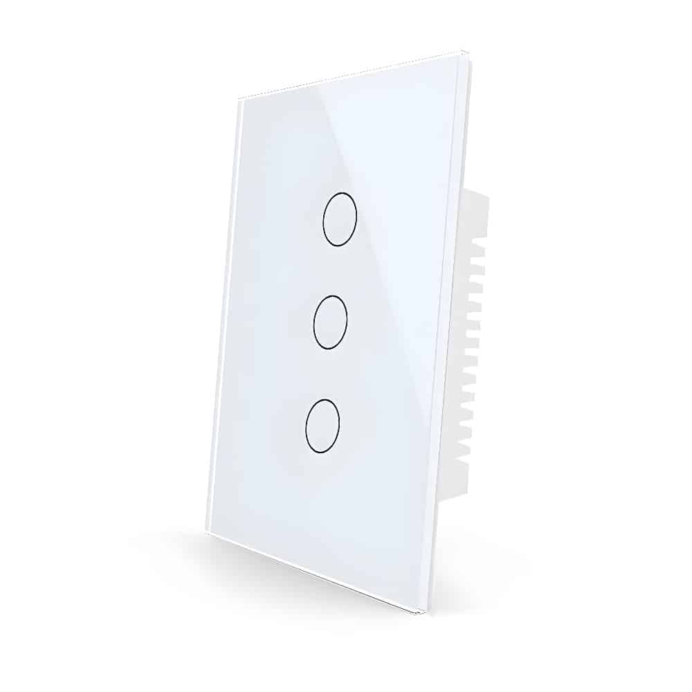 Interruptor de pared sin neutro 3 canales WIFI